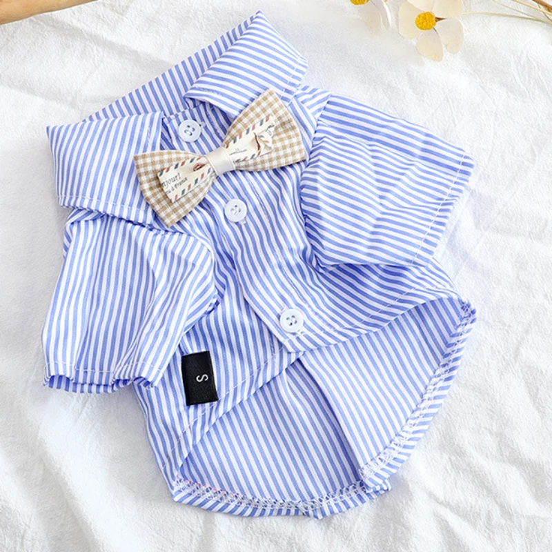 Pet Dog Clothes Bowknot Stripe - Summer Clothing Wholesale review and price
