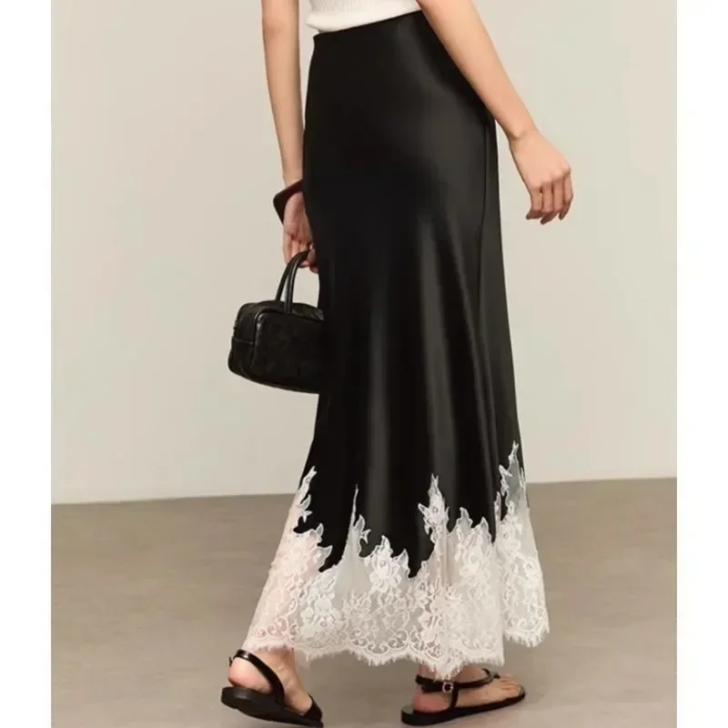 Fairy Lace-Trim Midi Skirt Hig - Summer Clothing Wraps review and price