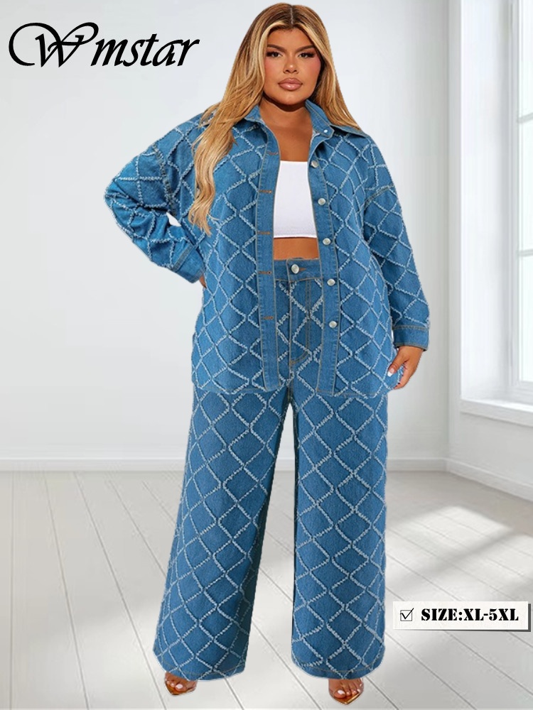 Wmstar Plus Size Denim Two Pie - Summer Clothing Wholesale review and price